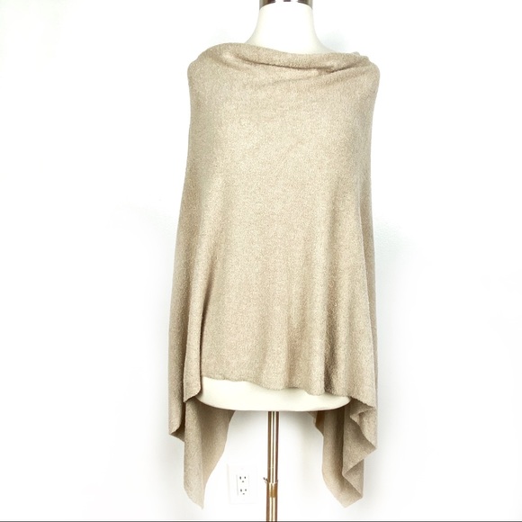 Poncho Feminino Barefoot Dreams CozyChic - Conforto E Estilo Com Gola Xale